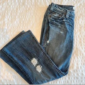1921 flap pocket flared jeans size 4